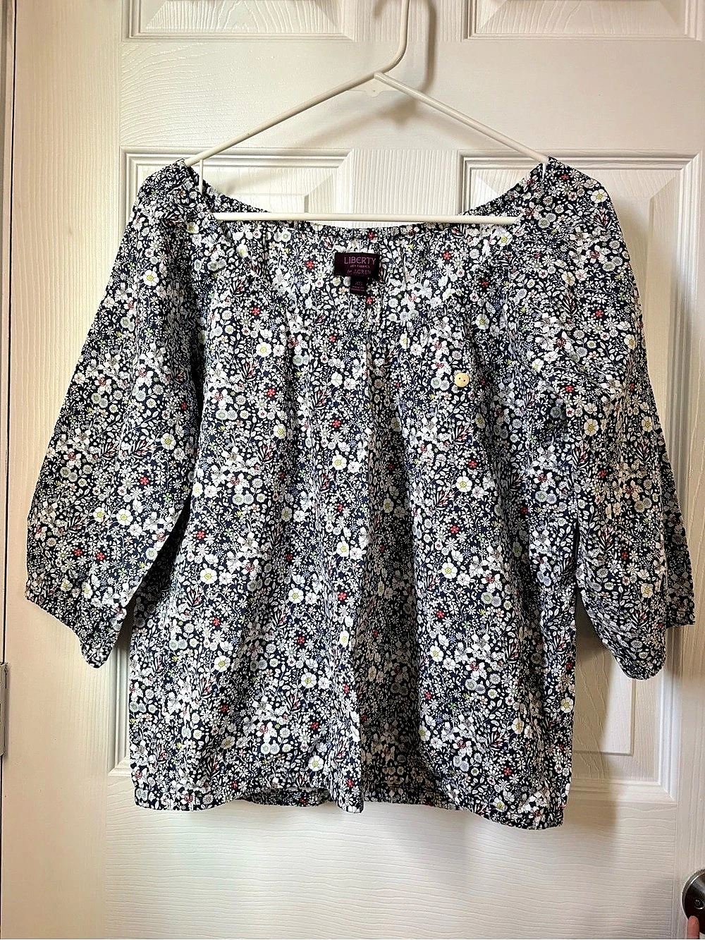 J.Crew Liberty London Peasant Top June’s Meadow